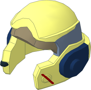 Minifig Helmet SW Rebel with Dark Tan, Sand Blue and Dark Blue Pattern