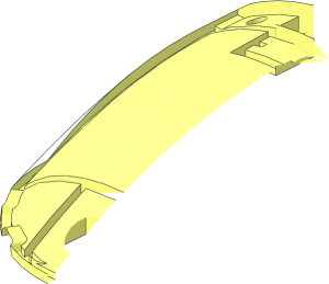 ~Windscreen  8 x  6 x  2 Curved without Patternable Surfaces, Half