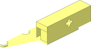 ~Car Base  4 x 14 with Axle Holes - Quarter