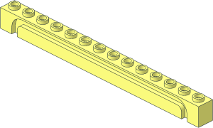 Brick  1 x 14 with Groove