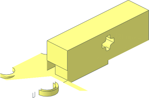 ~Car Base  6 x 12 with Axle Holes - Quarter