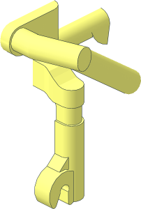 ~0 Minifig Bicycle Frame Heavy Mountain Handlebars and Fork Half