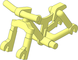 Minifig Bicycle Frame Heavy Mountain with Handlebars