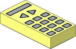 Tile  1 x  2 with TV Remote Control Pattern