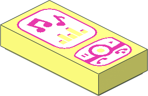 Tile  1 x  2 with Cell Phone / Music Player Pattern