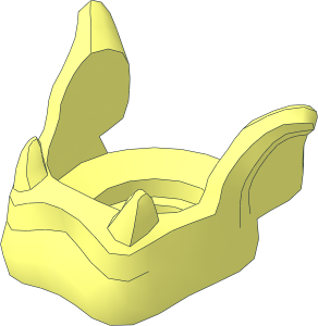 Minifig Large Lower Jaw with Canines and Pointed Ears