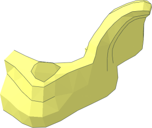 ~Minifig Large Lower Jaw with Canines and Pointed Ear without Patternable Surfaces - Half