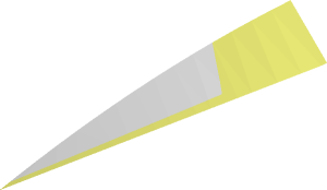 ~Wedge  8 x  4 Triple Curved without Studs with White Panel Pattern Side