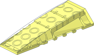 ~Wedge  8 x  4 Triple Curved without Studs without Top