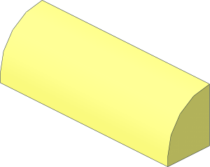 Brick 1 x 4 with Curved Top without Understuds