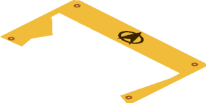 ~Sticker  1.8 x  2.8 Gold Enterprise Dedication Plate Starfleet Logo and Rivets