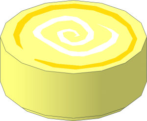 Tile  1 x  1 Round with Hypnobrai Pattern