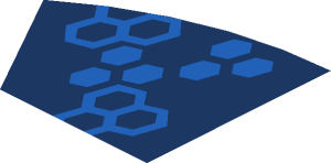 ~Electric Brick  4 x  4 x  0.667 Round - Top with  2 Studs - Top Hexagons