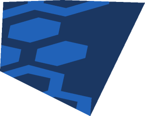 ~Electric Brick  4 x  4 x  0.667 Round - Top with  2 Studs - Corner Hexagons