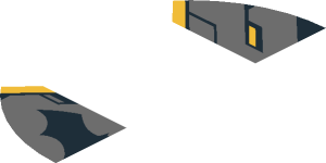 ~Brick  4 x  4 x  0.667 Round - Top with  2 Studs with Black Bat Symbol Pattern - Half