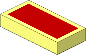 Tile  1 x  2 with Red Rectangle Pattern