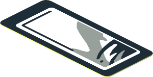 Sticker  0.8 x  1.8 with Side-view Mirror Left