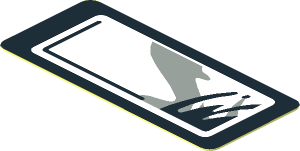 Sticker  0.8 x  1.8 with Side-view Mirror Right