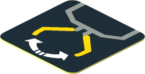 Sticker  0.8 x  0.8 with Crane and Arrows