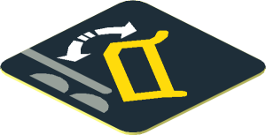 Sticker  0.8 x  0.8 with Dump Truck and Arrows