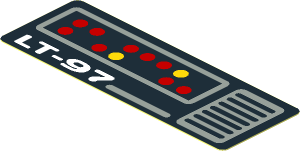 Sticker  1.0 x  2.8 with Radio and "LT-97"