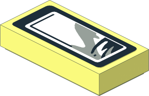 Tile  1 x  2 with Side-view Mirror Left Sticker