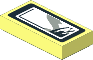 Tile  1 x  2 with Side-view Mirror Right Sticker