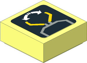 Tile  1 x  1 with Crane and Arrows Sticker