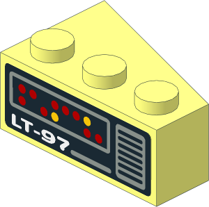 Wedge  3 x  2 Left with Radio Sticker