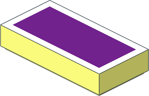Tile  1 x  2 with Purple Rectangle with White Border Pattern