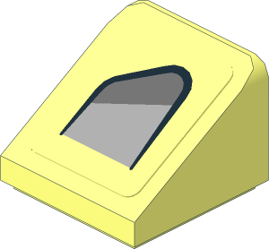 Slope Brick 31  1 x  1 x  0.667 with Black Air Scope on Transparent Background Right Sticker