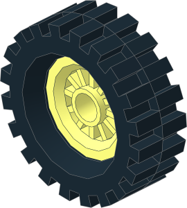 Wheel Rim  8 x 18 with 12 Spokes and Peghole with Tyre 10/ 60 x 17 Offset Tread