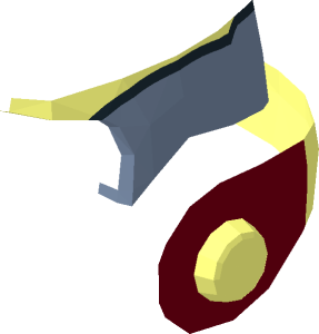 ~Minifig Helmet with Cheek Protectors and Communicator - Left Side with Pattern