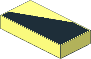 Tile 1 x 2 with Black Top without Upper-Left Corner Pattern Tile 1 x 2 with Black Top without Upper-Left Corner Pattern