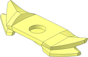 Minifig Armour Shoulder Pads with Double Flaps and  2 Studs on Back