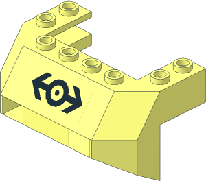 Wedge  4 x  6 x  2.333 with Black Train Logo Sticker