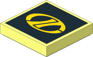 Tile  2 x  2 with Yellow "LT" Logo on Black Background Sticker