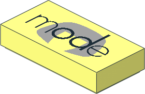 Tile  1 x  2 with Black "mode" and Light Bluish Grey Wig Pattern