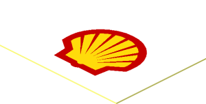 Sticker  1.0 x  1.3 with Shell Logo 1971 on White Background