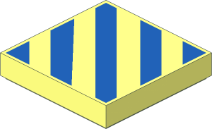 Tile  2 x  2 with Blue Diagonal Stripes Pattern