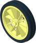 Wheel  8 x 35 with 12 Spokes with Black Tyre  7/ 50 x 36