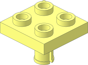 Plate 2 x 2 with Pin Type 3 (Flattened Pin Support)