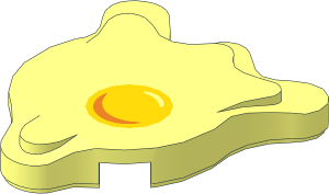 Tile  2 x  2 Round Splat with Egg Yolk Pattern