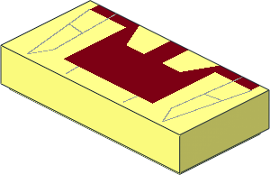 Tile  1 x  2 with SW Mini Jedi Starfighter Pattern