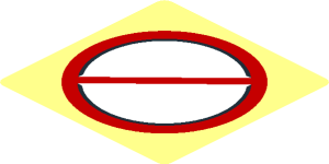 ~Sticker  1.8 x  1.8 with Prohibited Sign without Symbol Surface