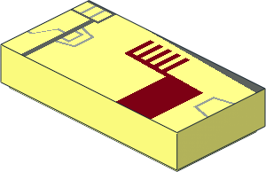 Tile  1 x  2 with SW Right Mini X-Wing Pattern