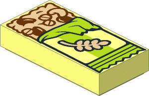 Tile  1 x  2 with with Granola Bar pattern