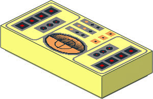 Tile  1 x  2 with SW Jedi Starfighter Controls Pattern