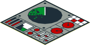Sticker  1.9 x  1.9 with Radar and Controls