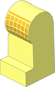 Minifig Leg Left with Golden Samurai Leg Armour Pattern